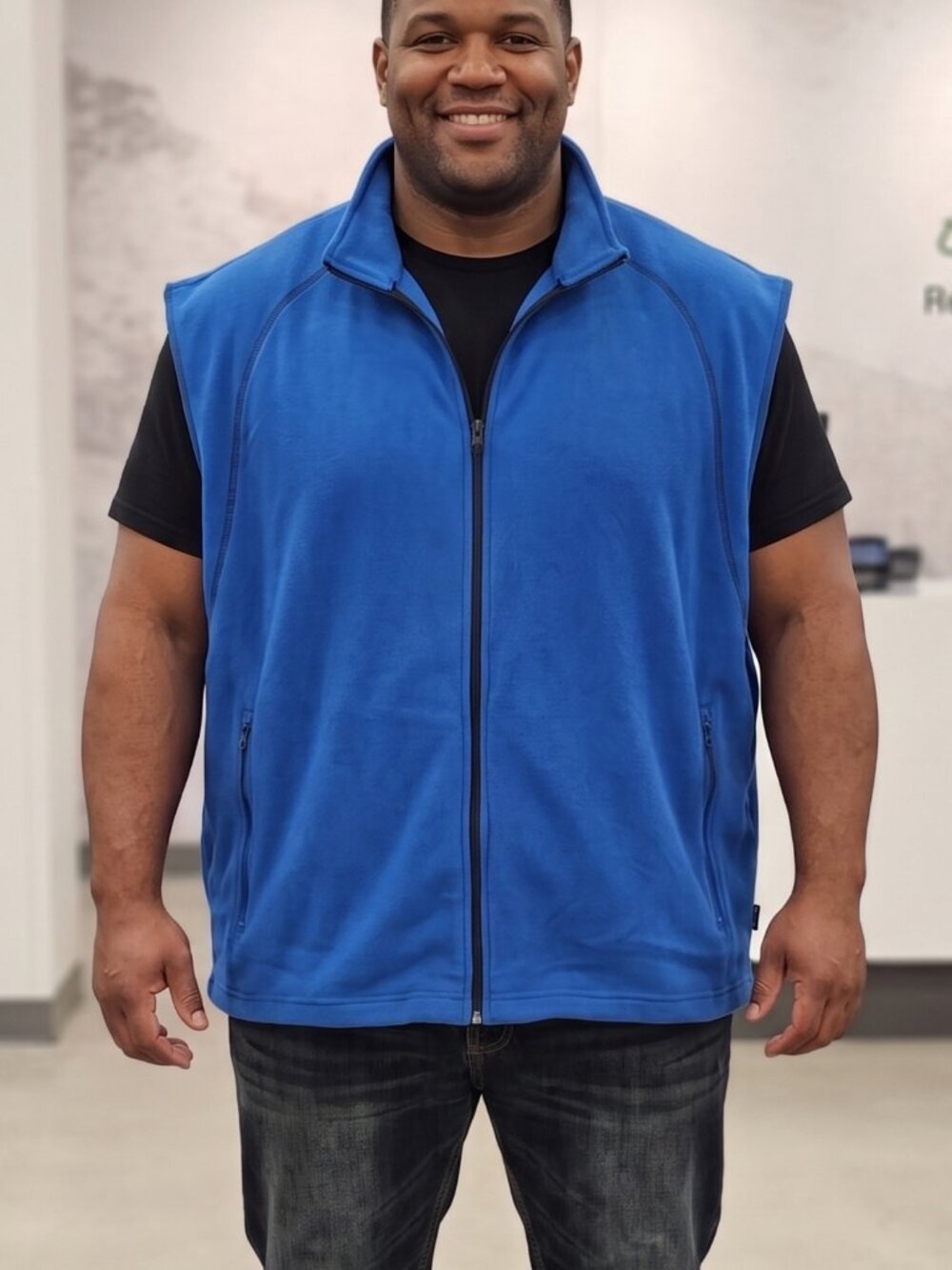 NWT | North End Blue Fleece Full-Zip Vest | Eco-Friendly | Size 5XL